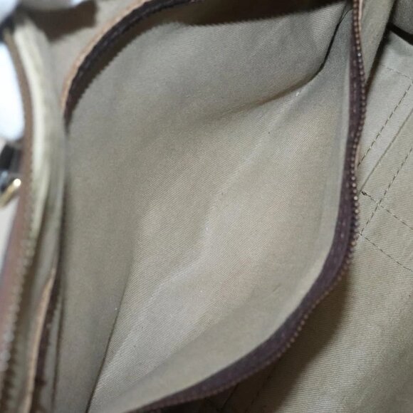 Christian Dior Trotter Canvas Hand Bag Brown Gold Auth 137848 - Picture 11 of 16